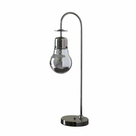 HOMEROOTS 29 in. Metal Vintage Streetlight Desk Lamp, Black 468796